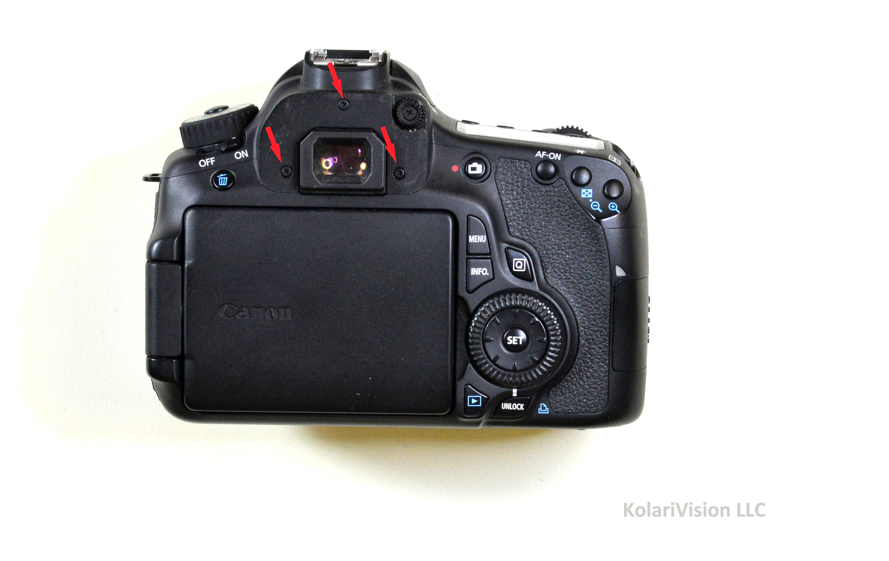 Canon EOS 60D Infrared Conversion DIY Tutorial and Disassembly Guide First lets start by removing front two screws