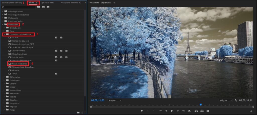 How to edit infrared videos