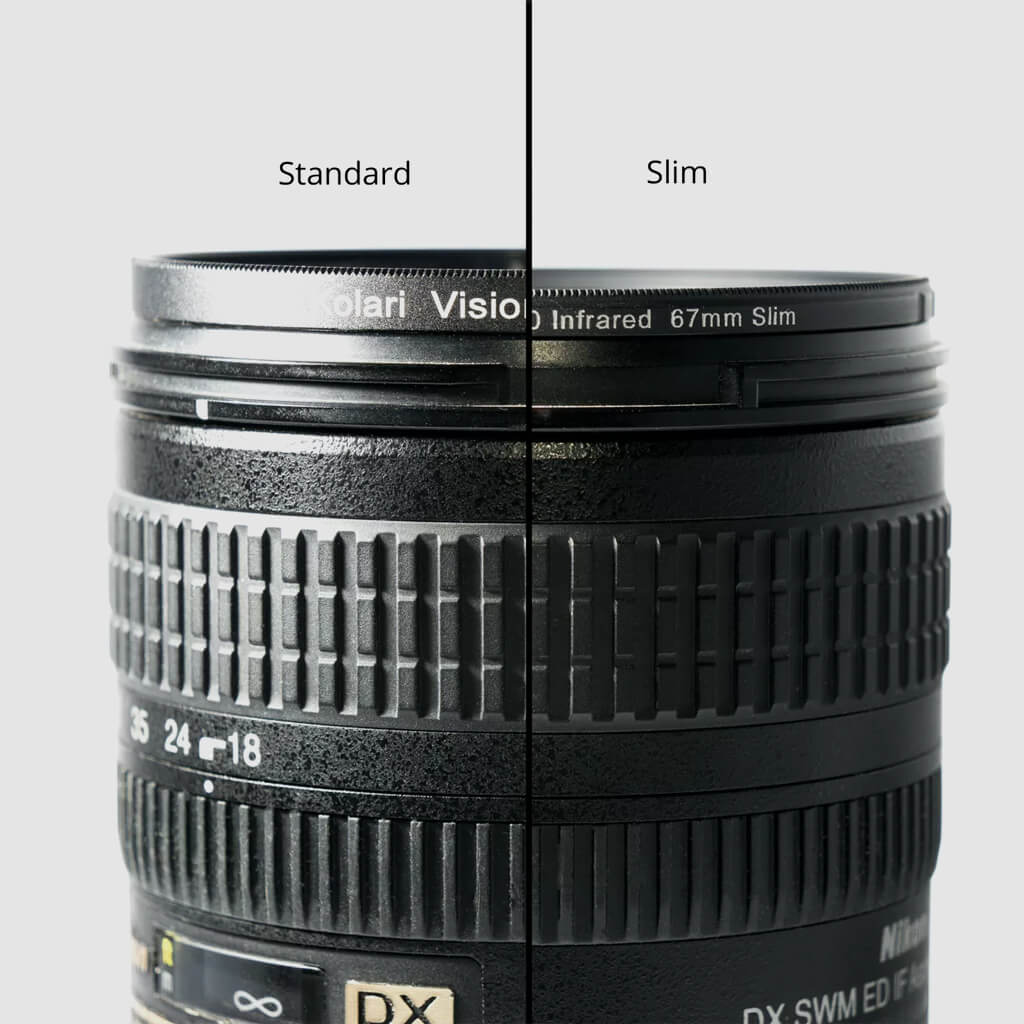 Lens thickness comparison blended crop