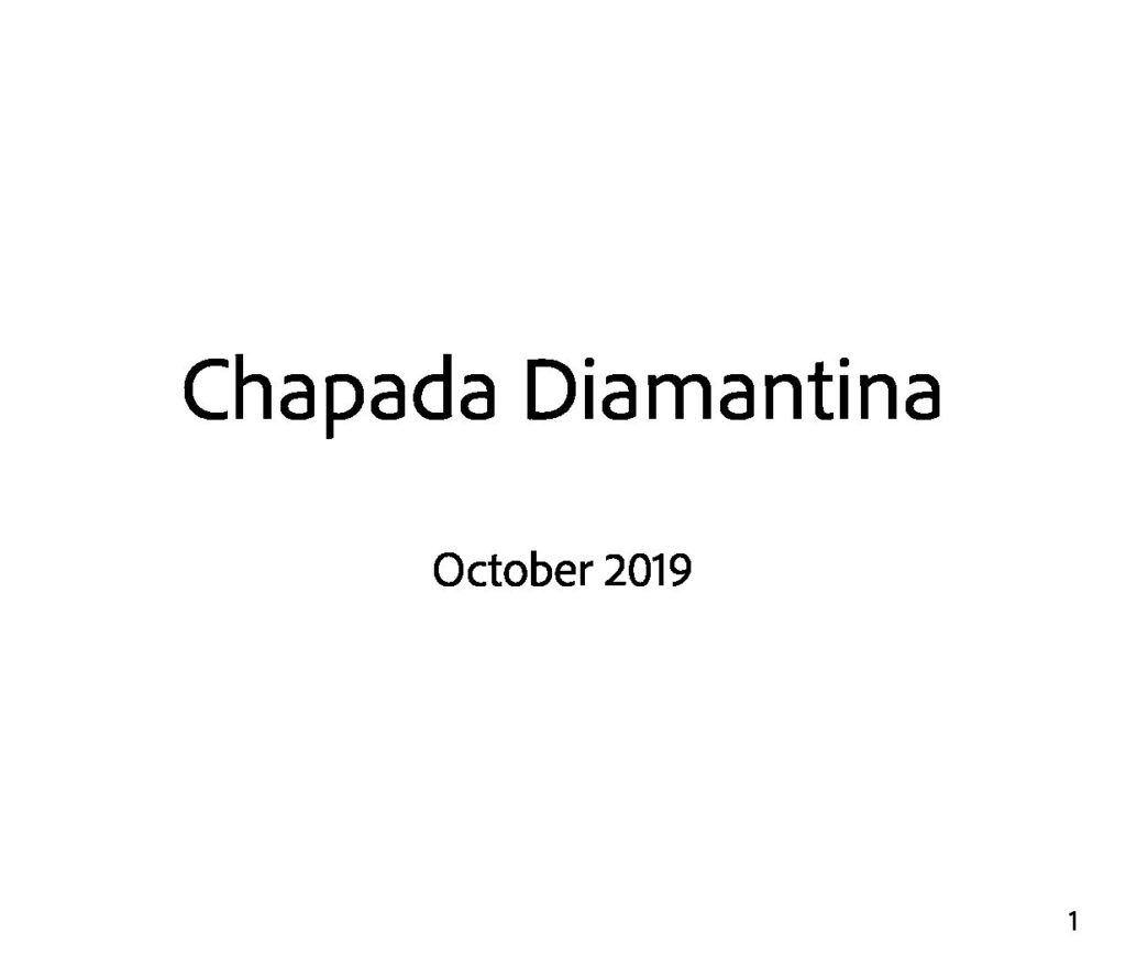 Chapada Diamantina Photo Essay pdf