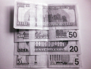 IR image of US currency