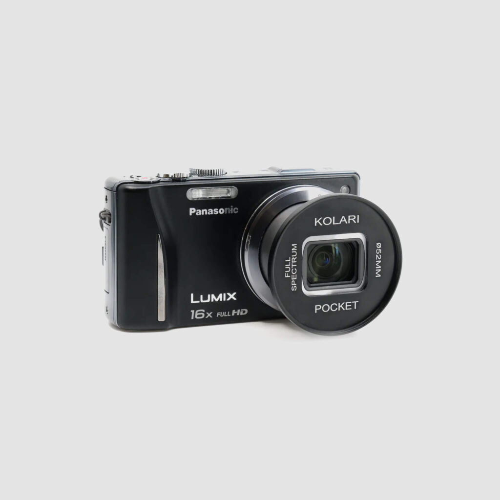 Kolari Pocket ZS Spectrum Converted Lumix ZS Camera   Kolari Pocket ZS white background product shot
