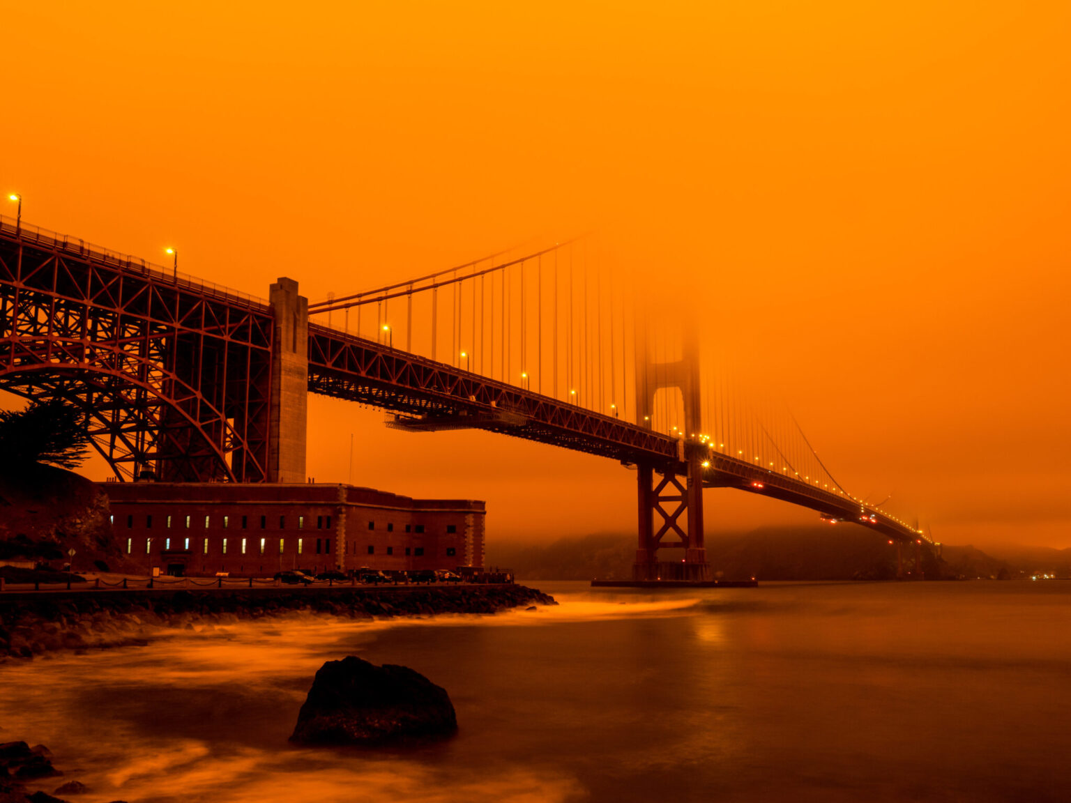 Golden Gate Bridge Engulfed in Forest Fire Smoke - Rain Hayes