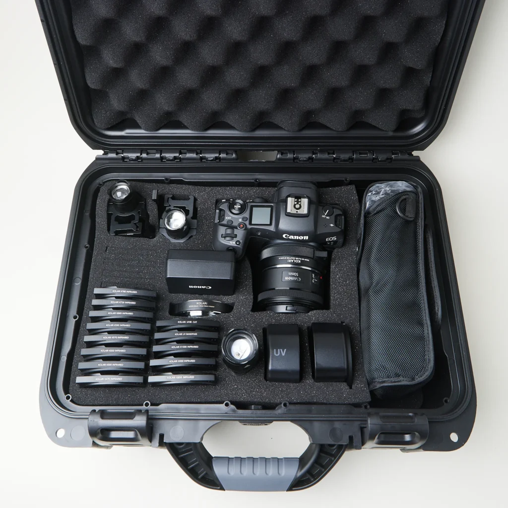 Canon R5 forensics kit full – front white background